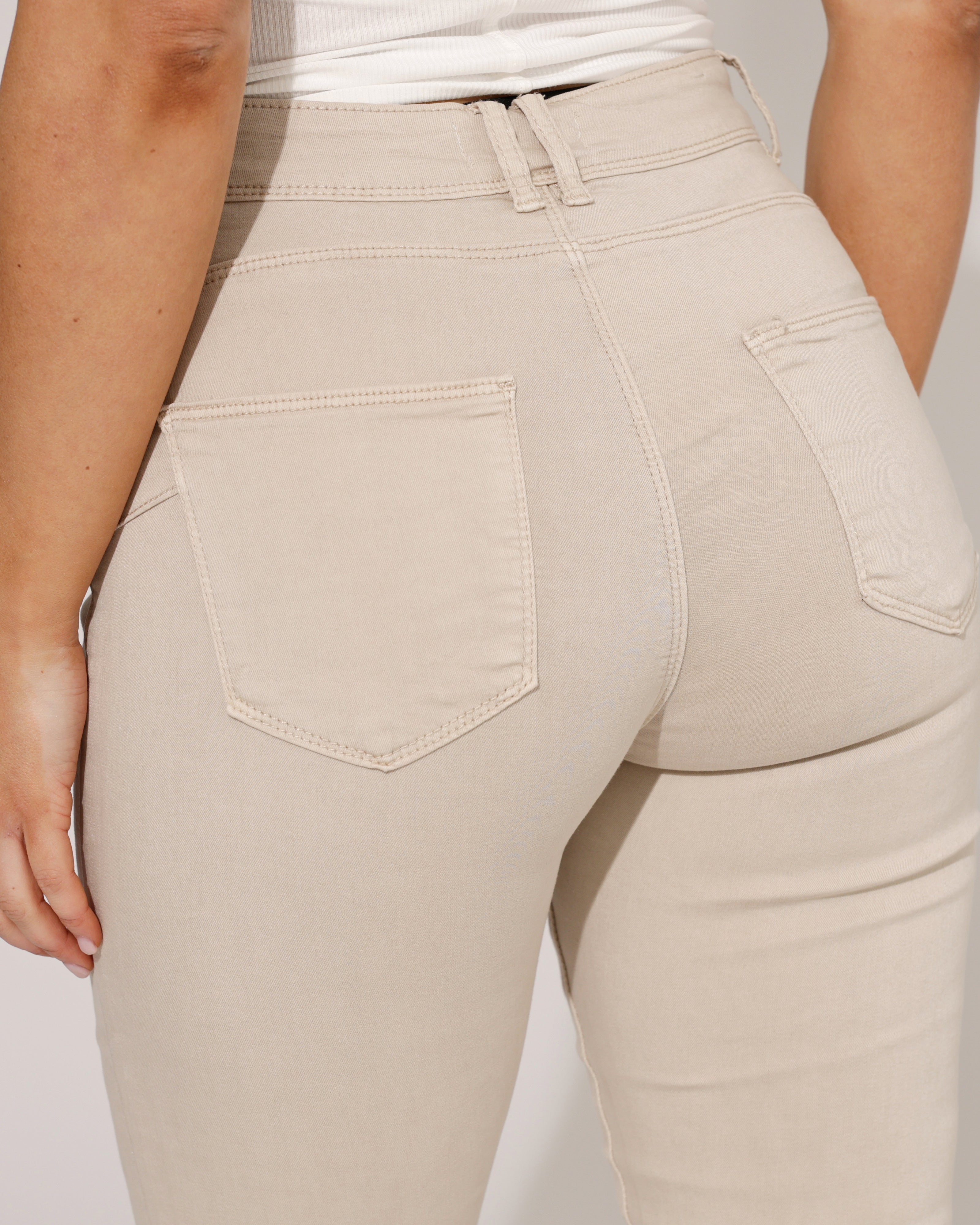 Norfy | Capri jeans Kim-10 Beige
