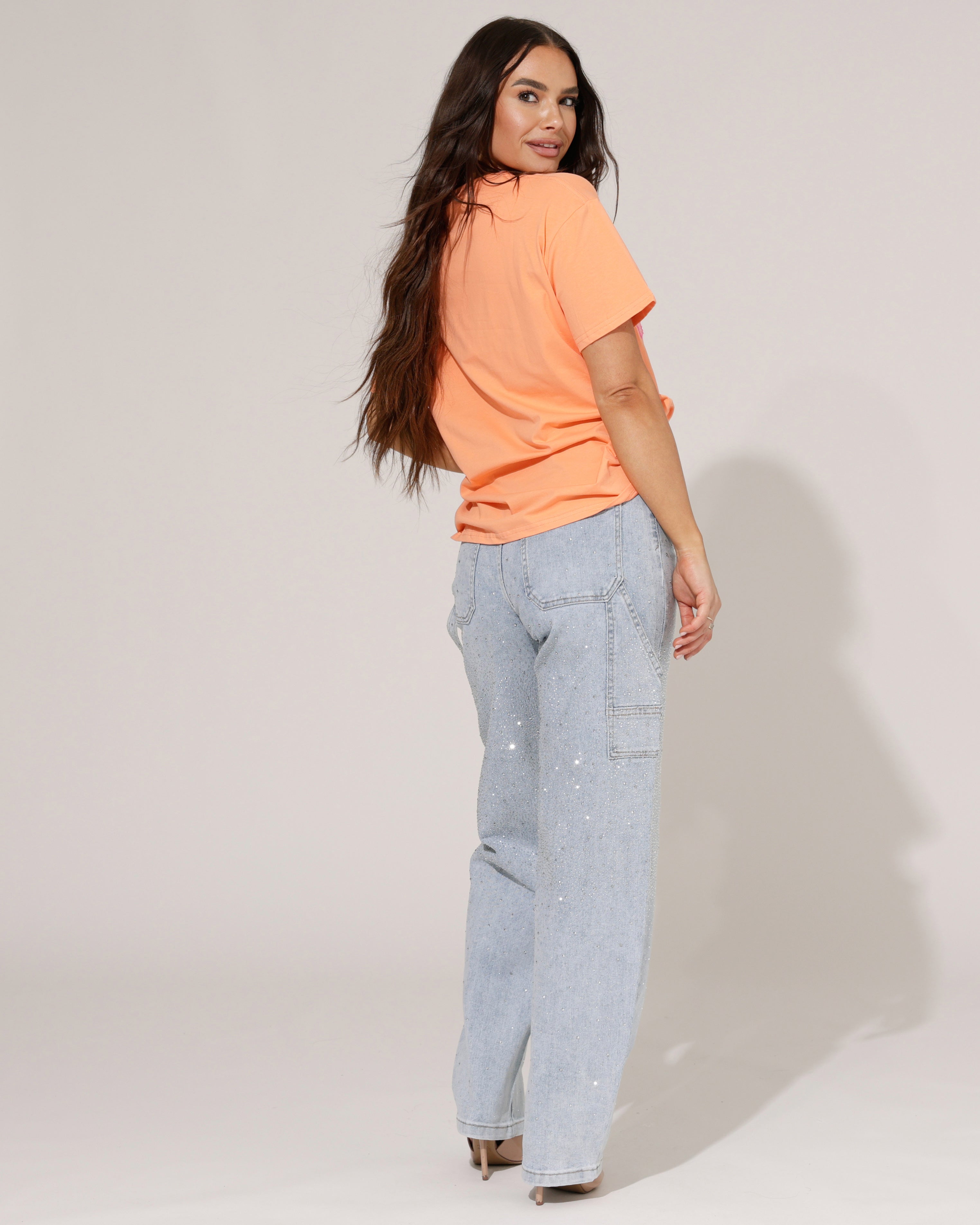 VS Miss | Barrel jeans strass Livy Lichtblauw