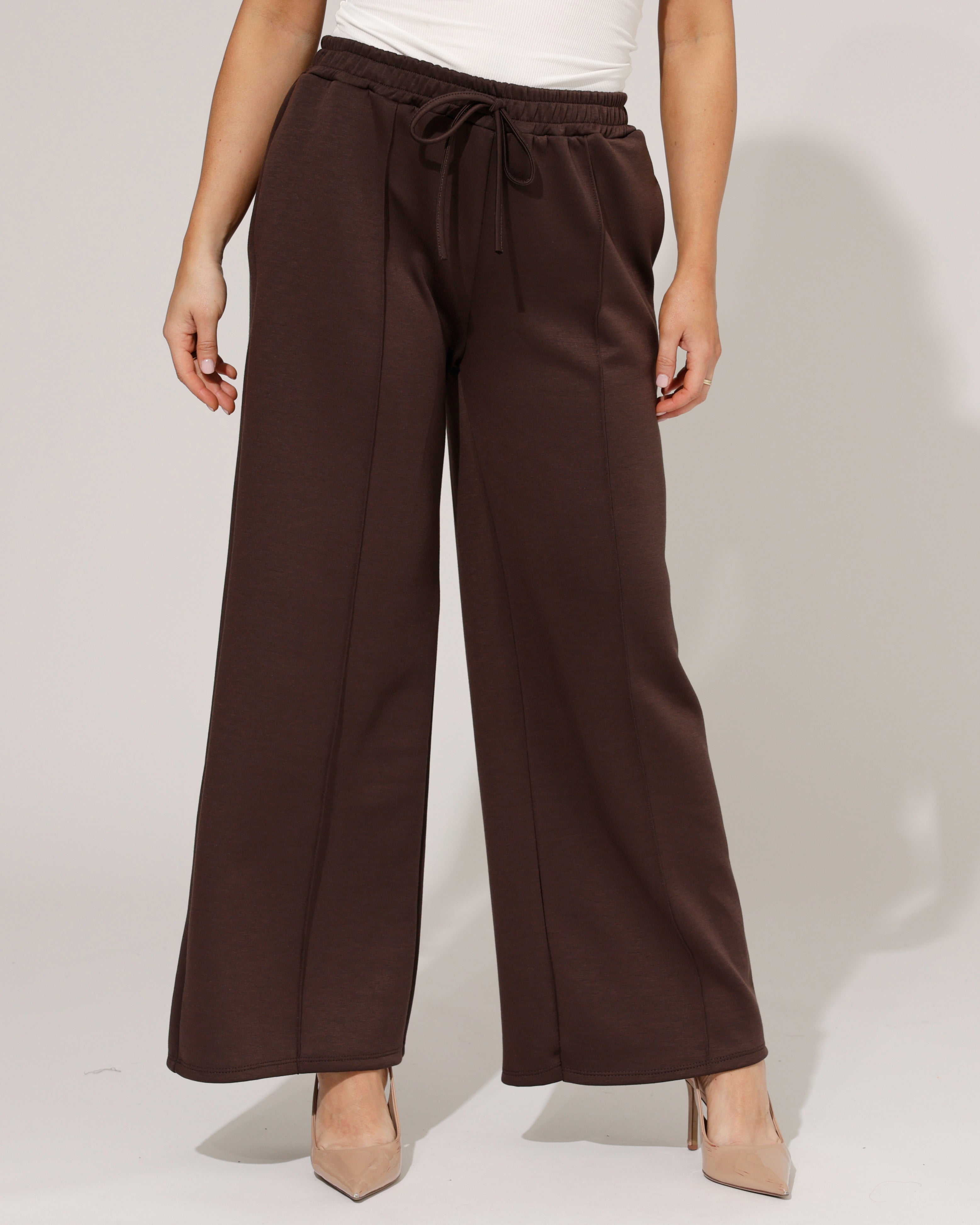 Wijde broek Mira Donkerbruin