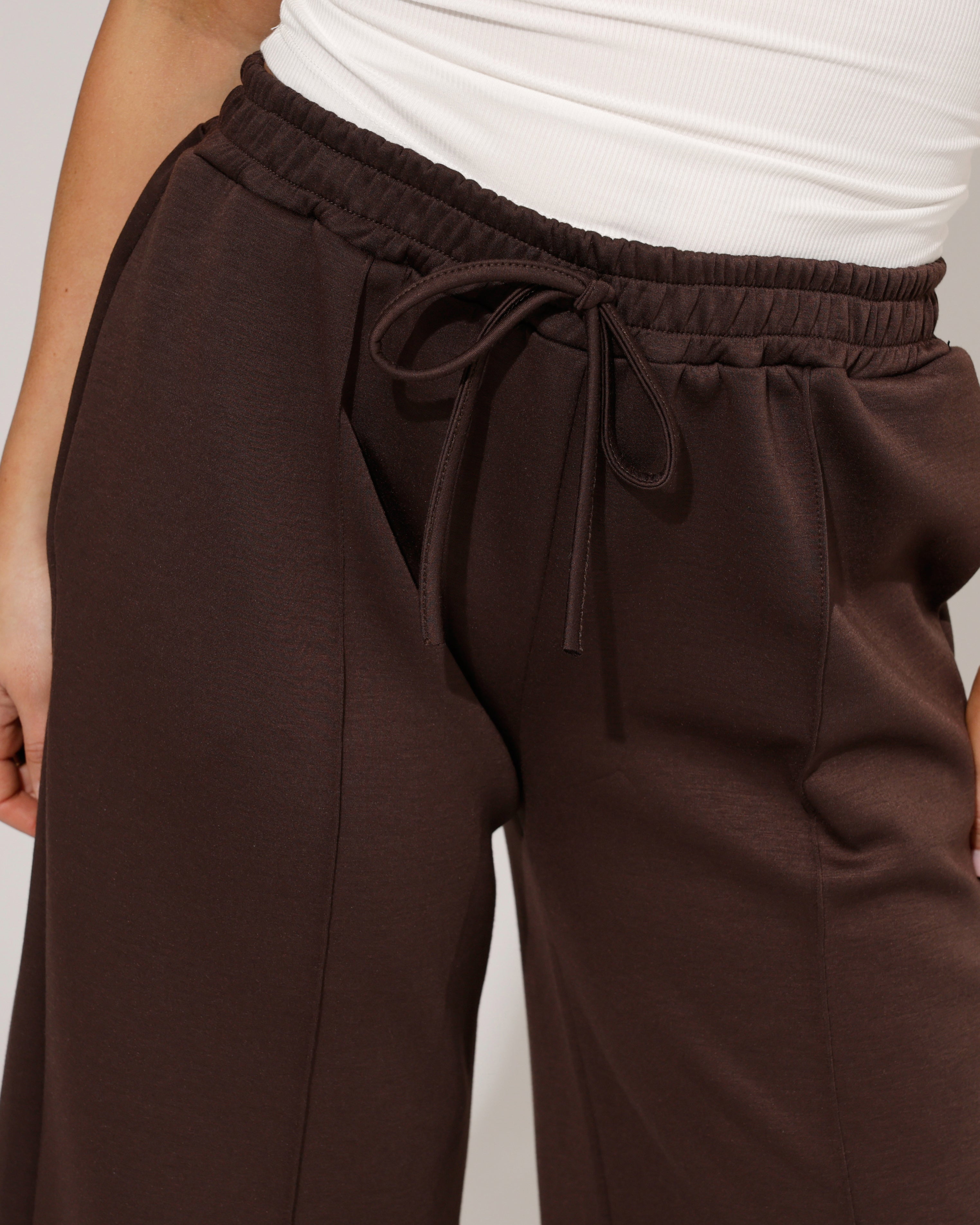 Wijde broek Mira Donkerbruin