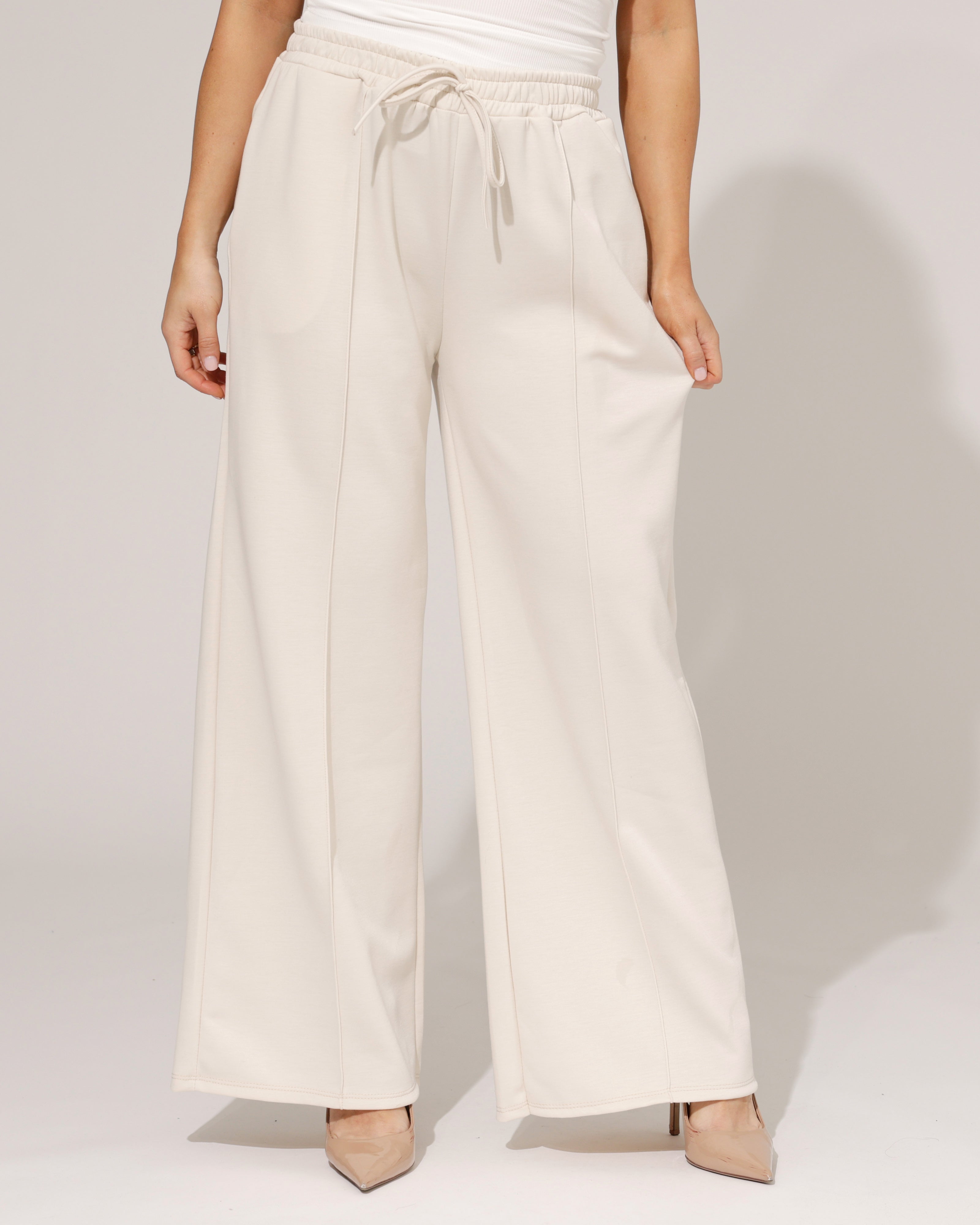 Wijde broek Mira Beige