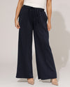 Wijde broek Mira Donkerblauw