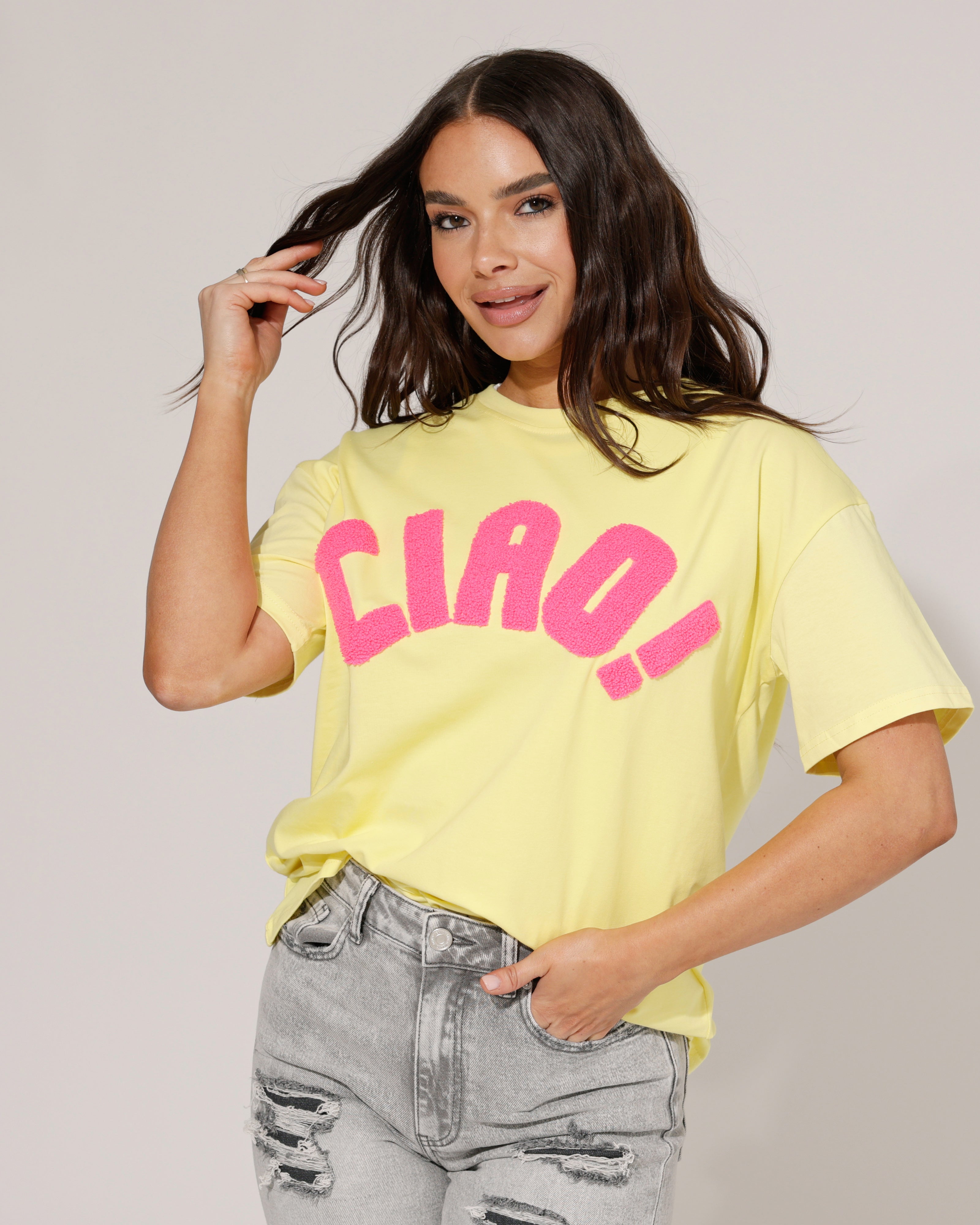 T-shirt Ciao! Geel