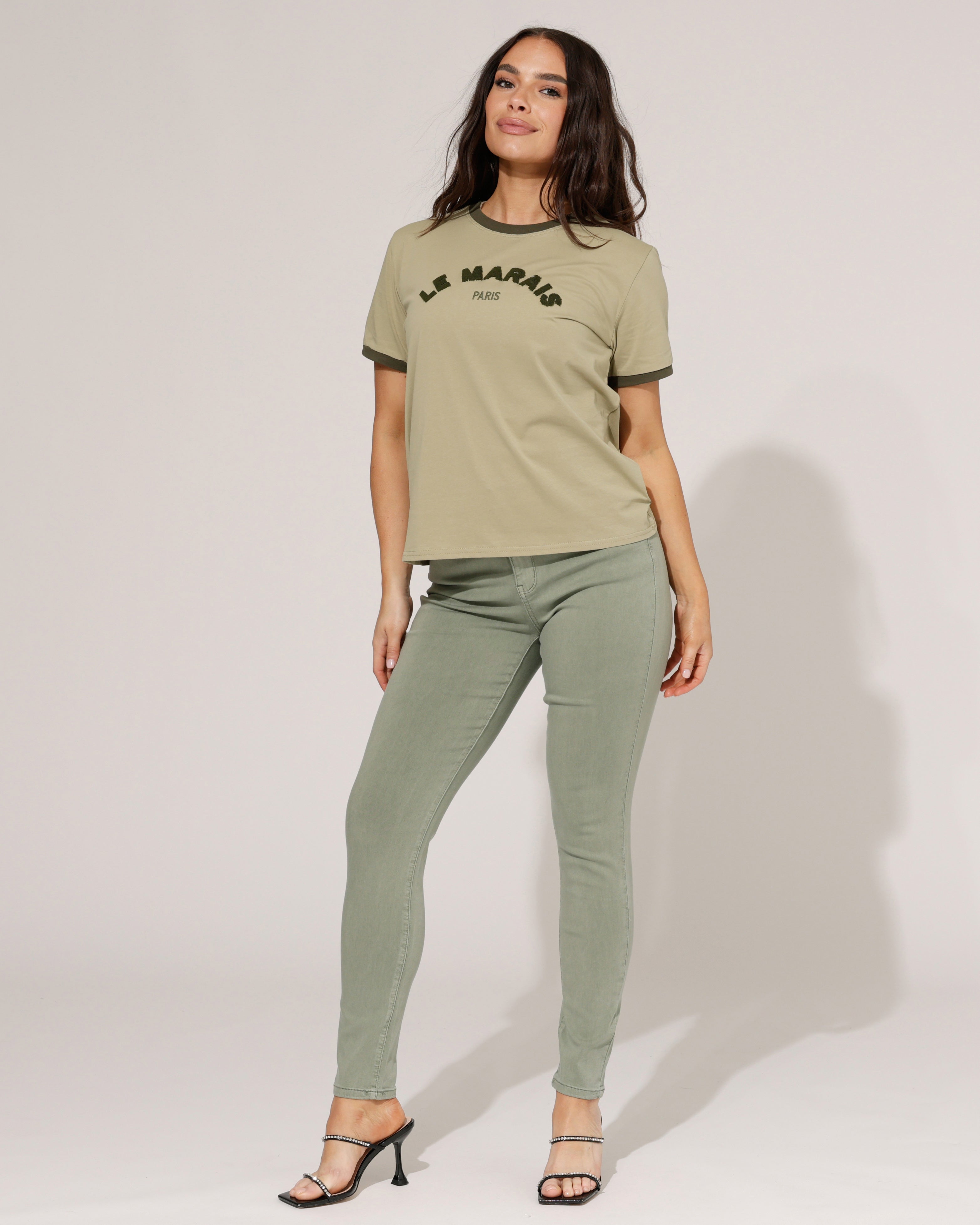 Goodies | Skinny jeans Lou-13 Groen
