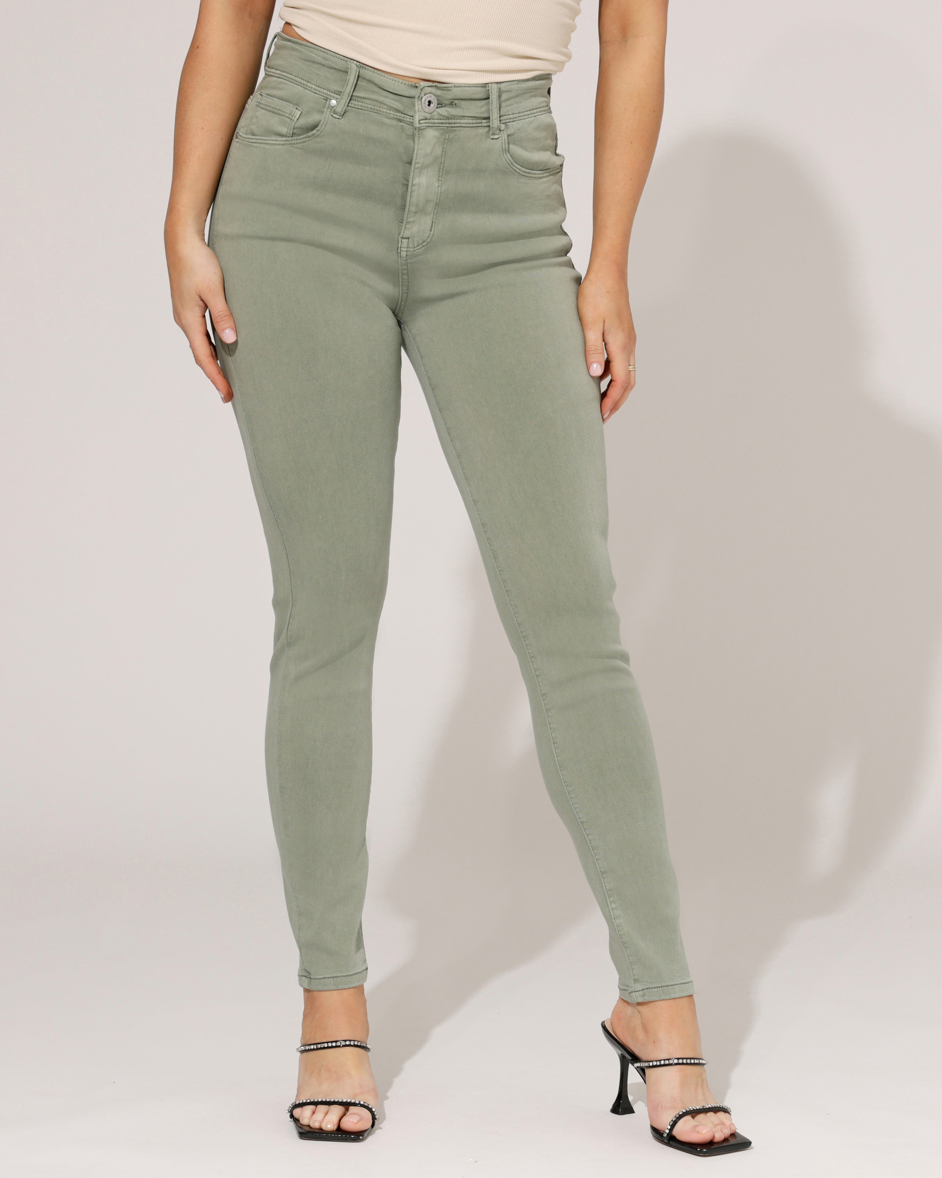 Goodies | Skinny jeans Lou-13 Groen