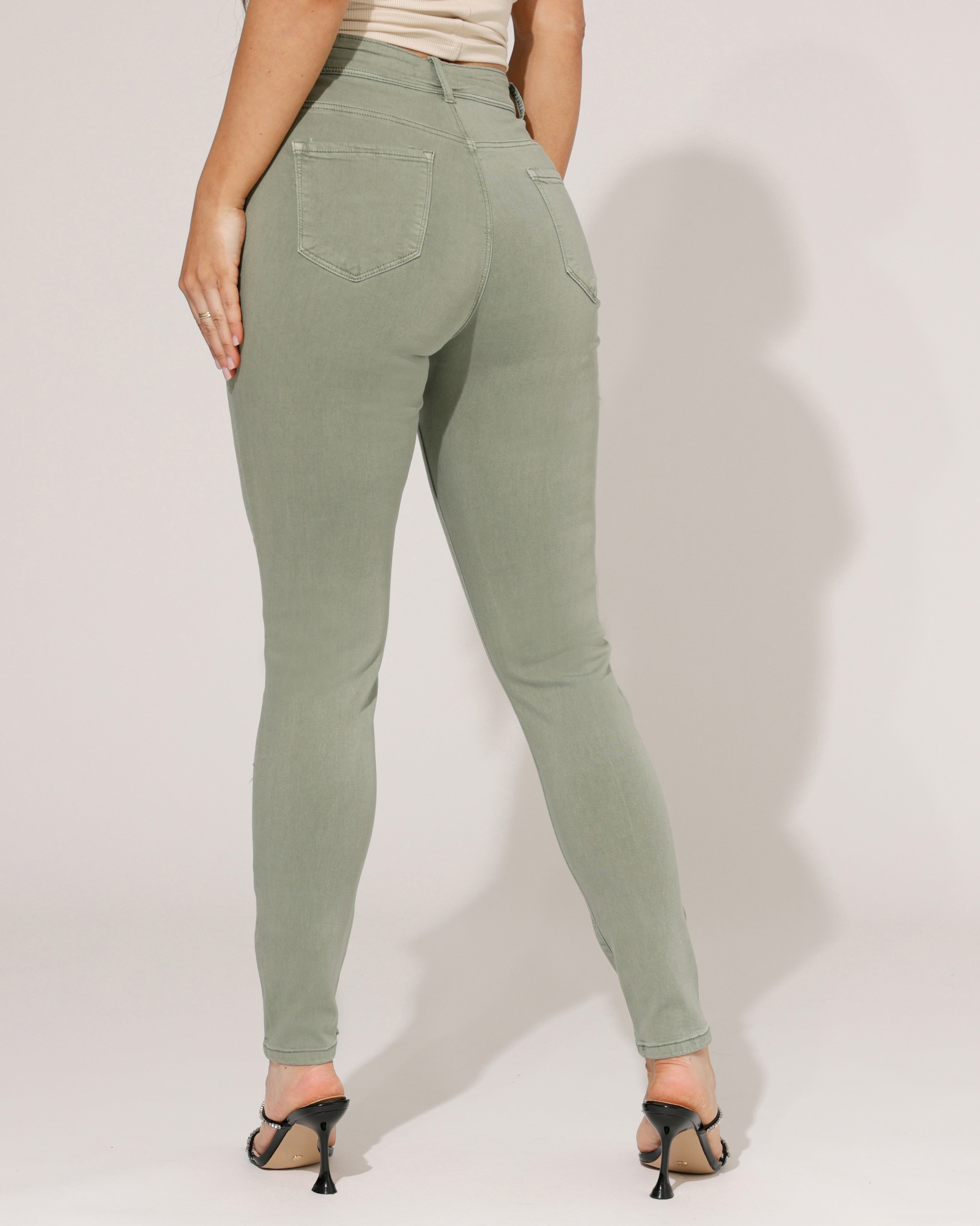 Goodies | Skinny jeans Lou-13 Groen
