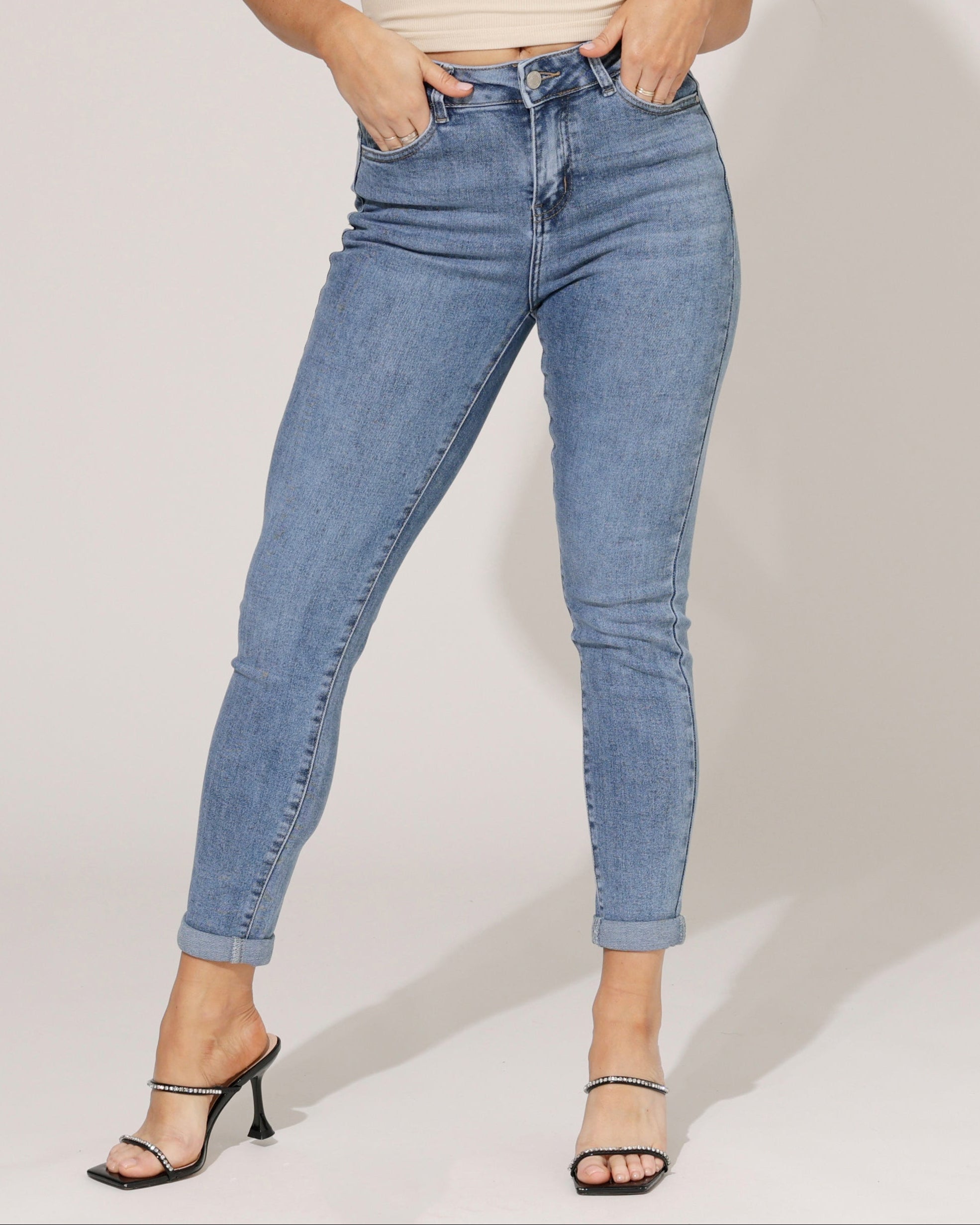 Hello Miss | Skinny jeans Cecile-5 Blauw