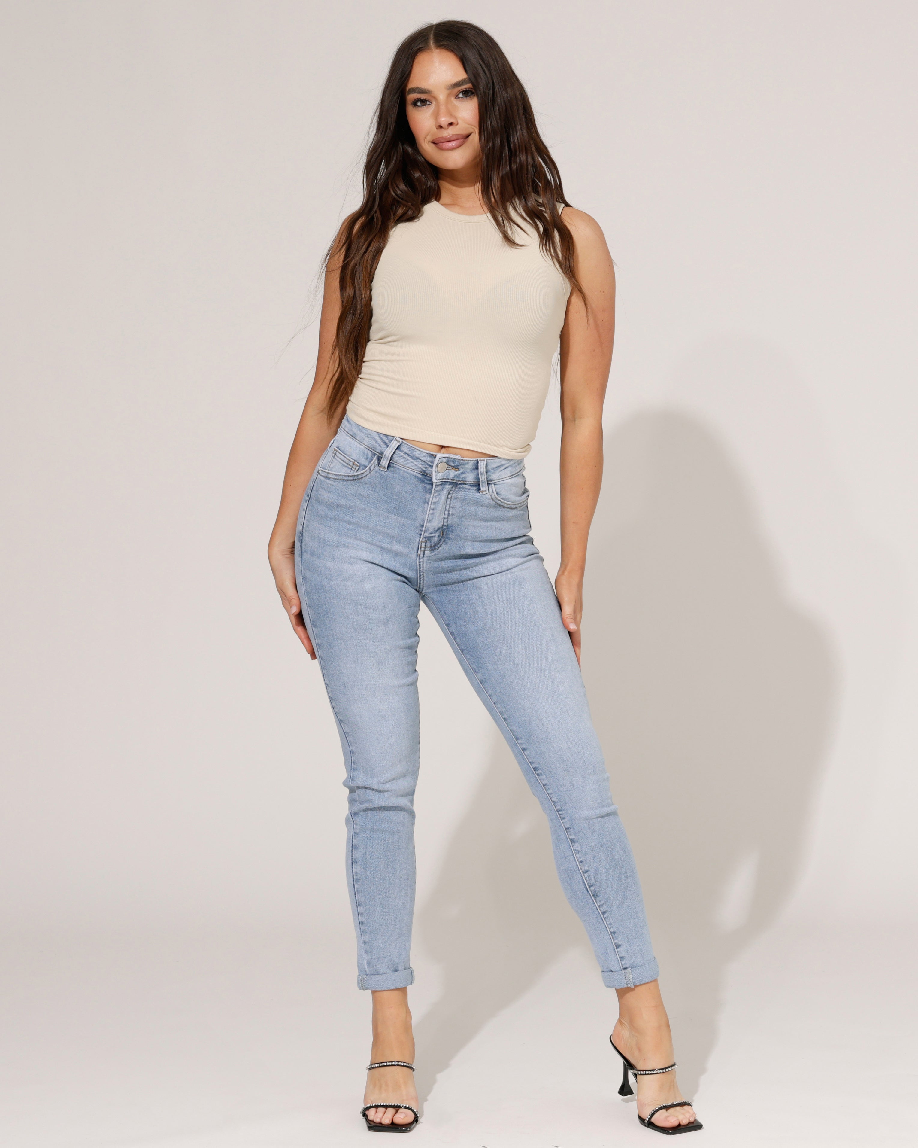 Hello Miss | Skinny jeans Cecile-6 Lichtblauw