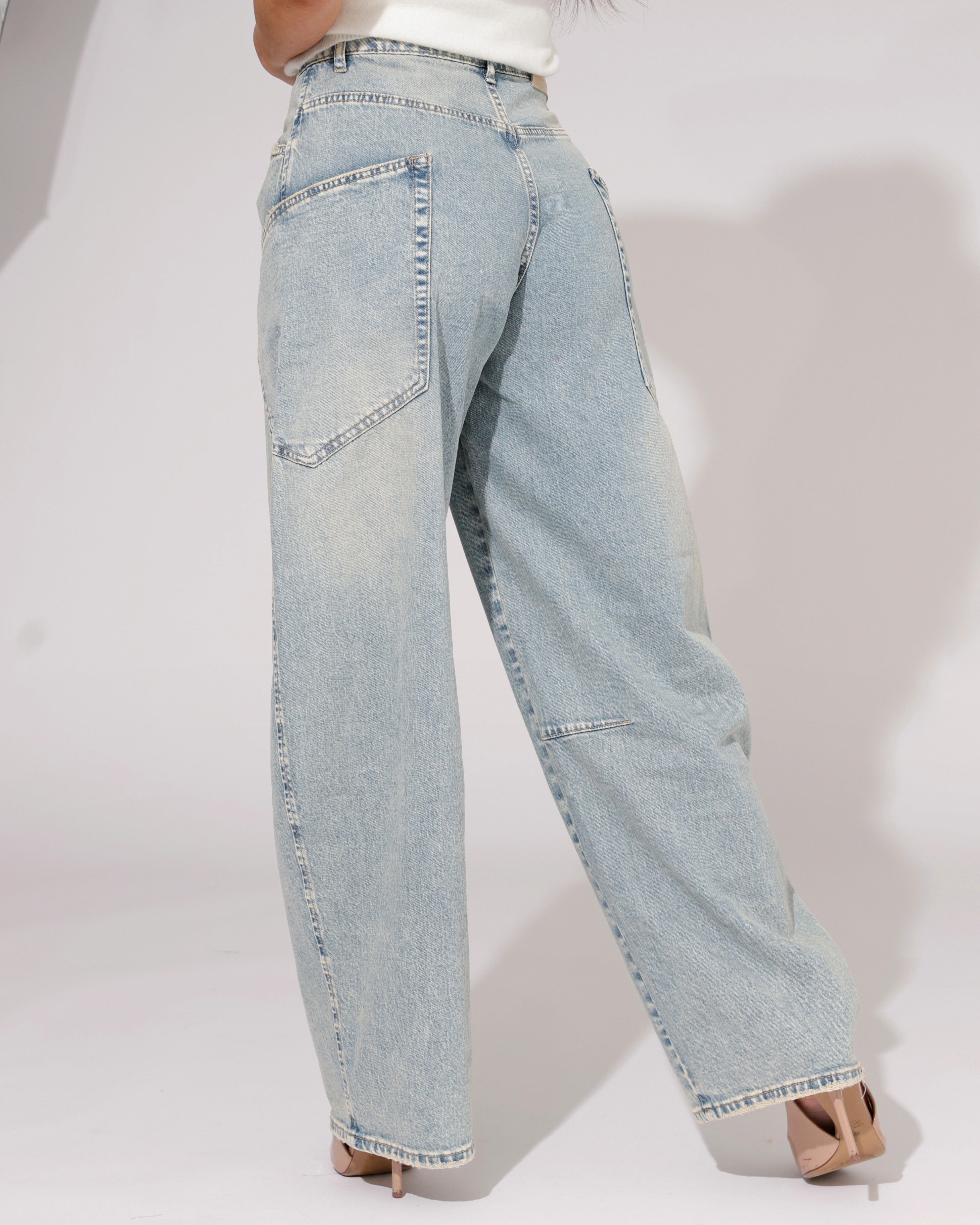 Queen Hearts | Barrel jeans Nikky-6 Blauw