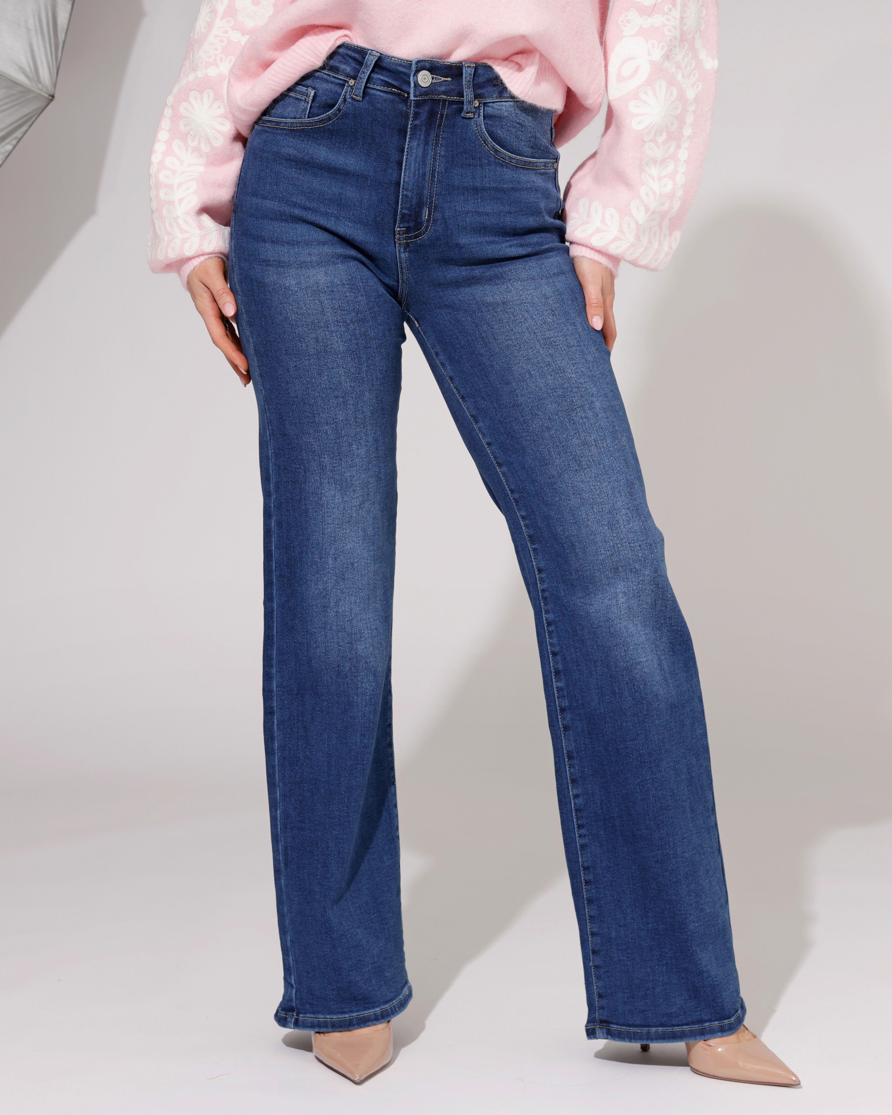 Redseventy | Wide leg jeans Reza-14 Blauw