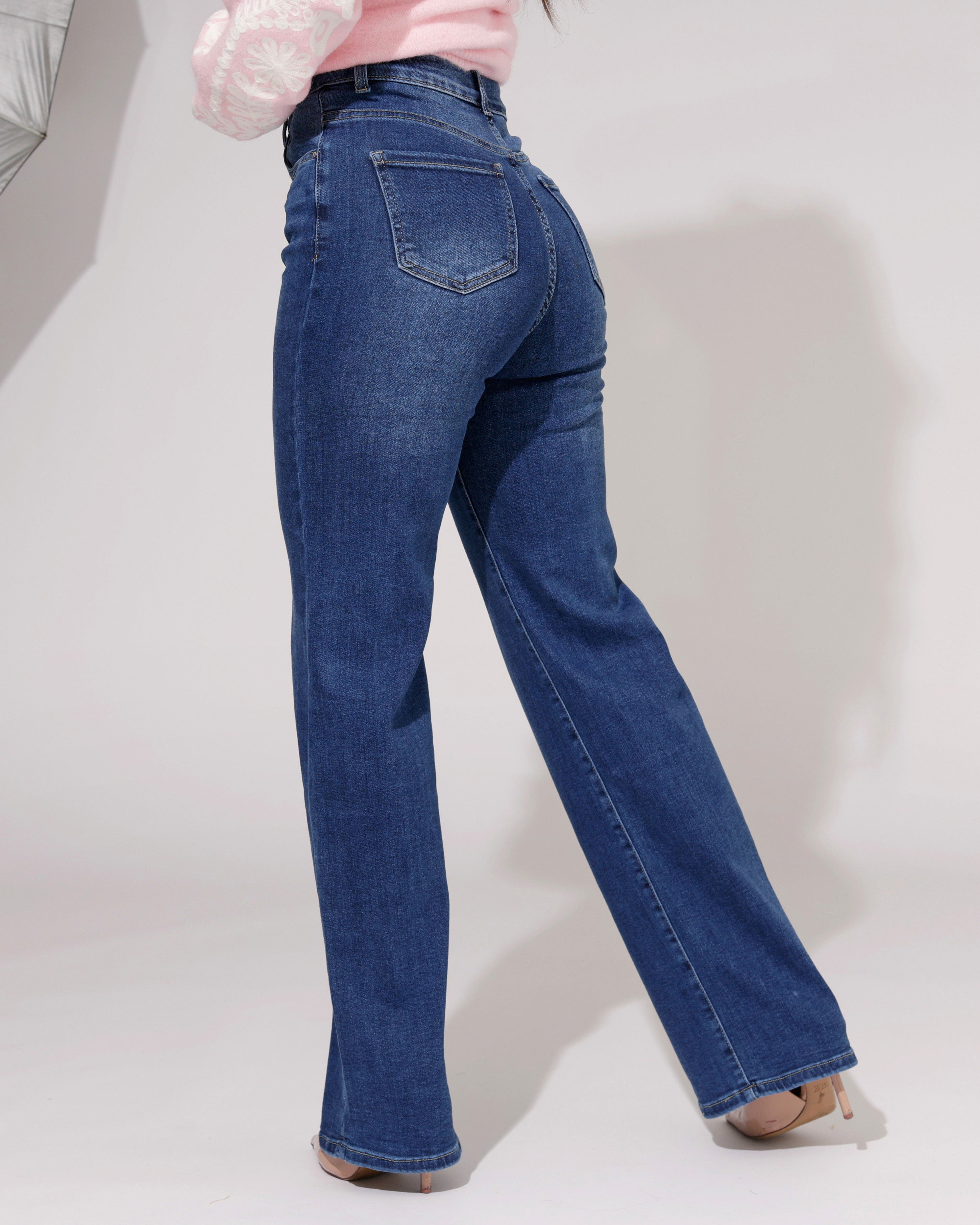 Redseventy | Wide leg jeans Reza-14 Blauw