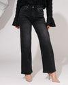 Hello Miss | Wide Leg Jeans Jill-6 Zwart