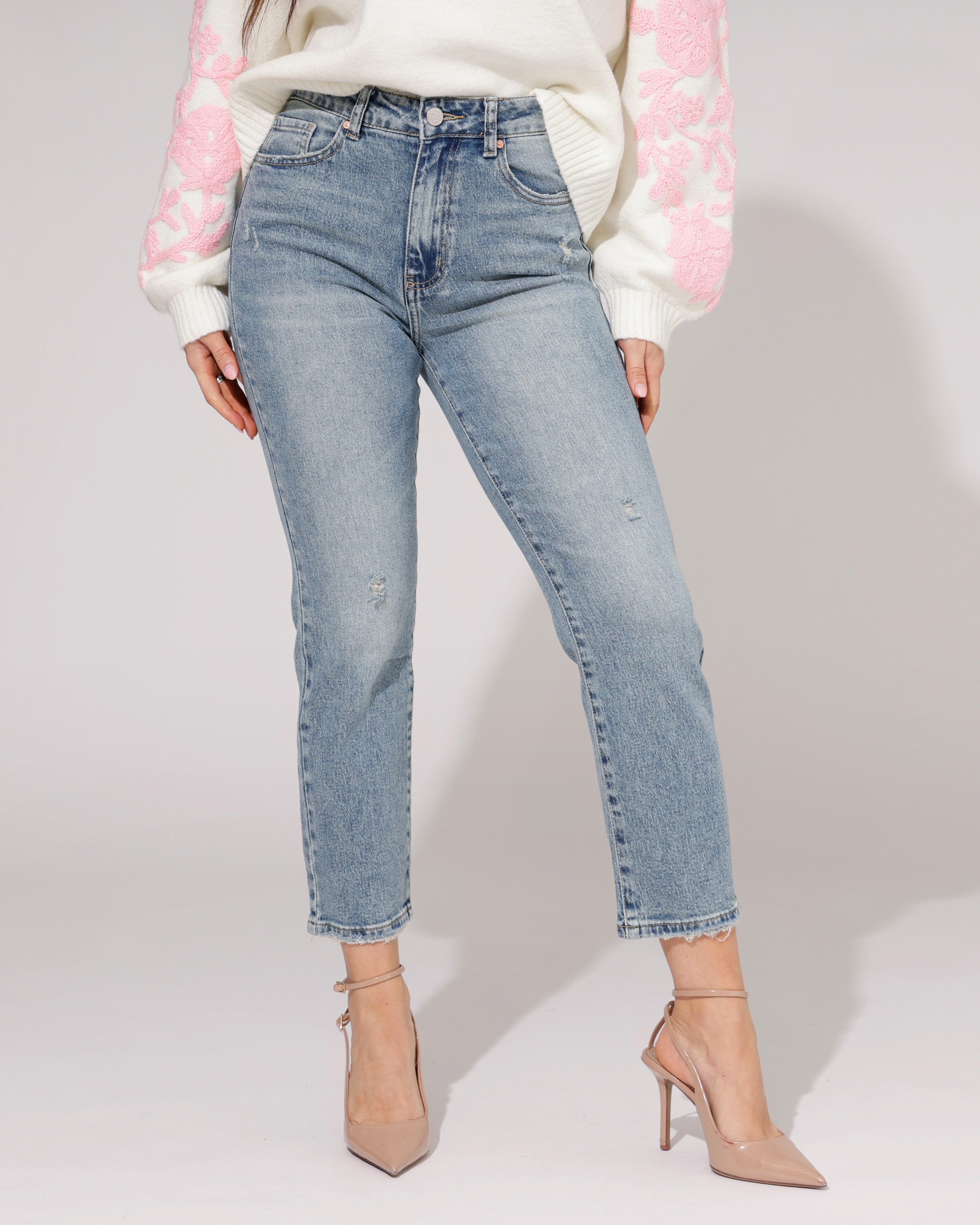 Queen Hears | Mom jeans Rosie-17 Blauw