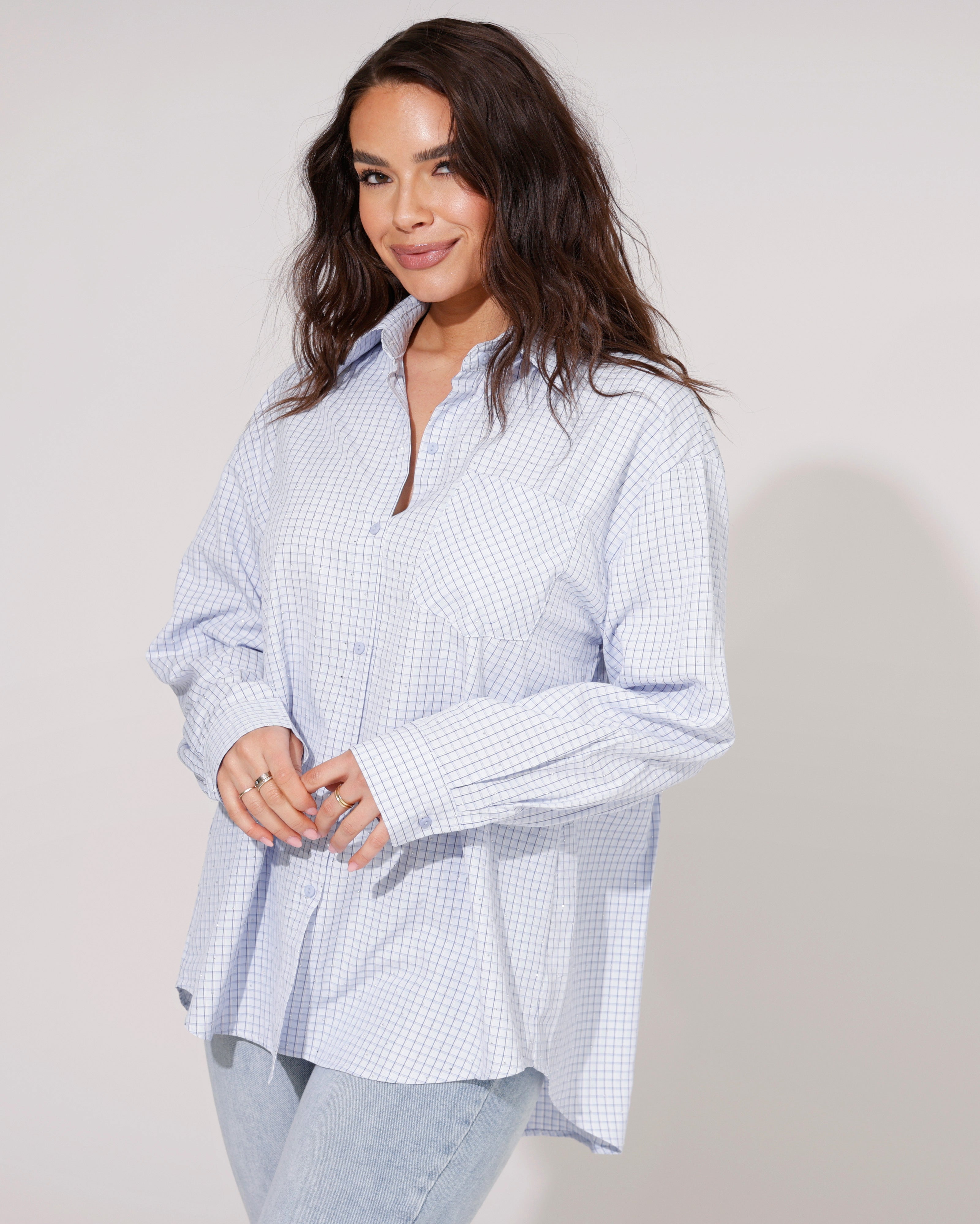 Blouse Yindey Lichtblauw