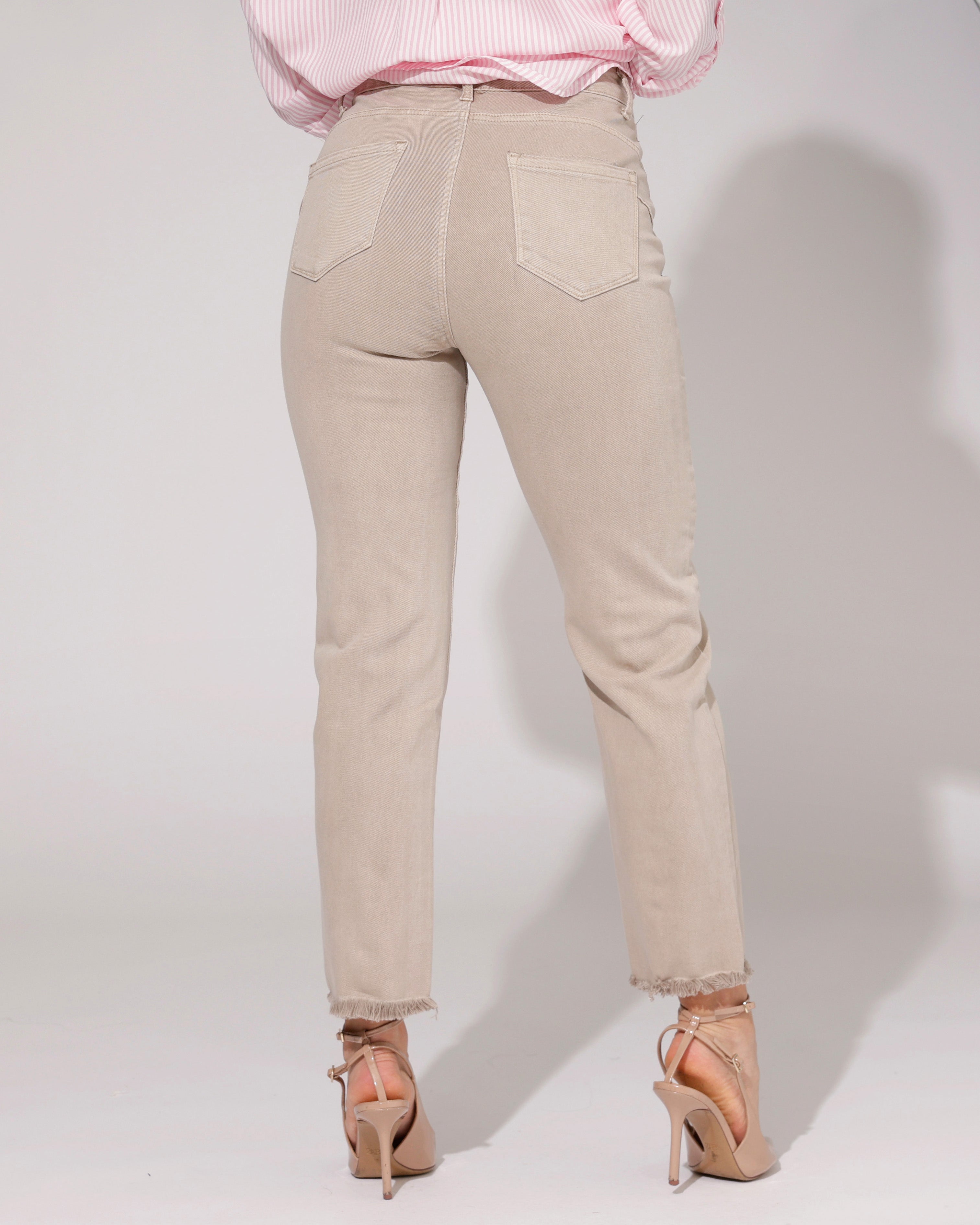 Redseventy | Straight Jeans Gina-5 Taupe