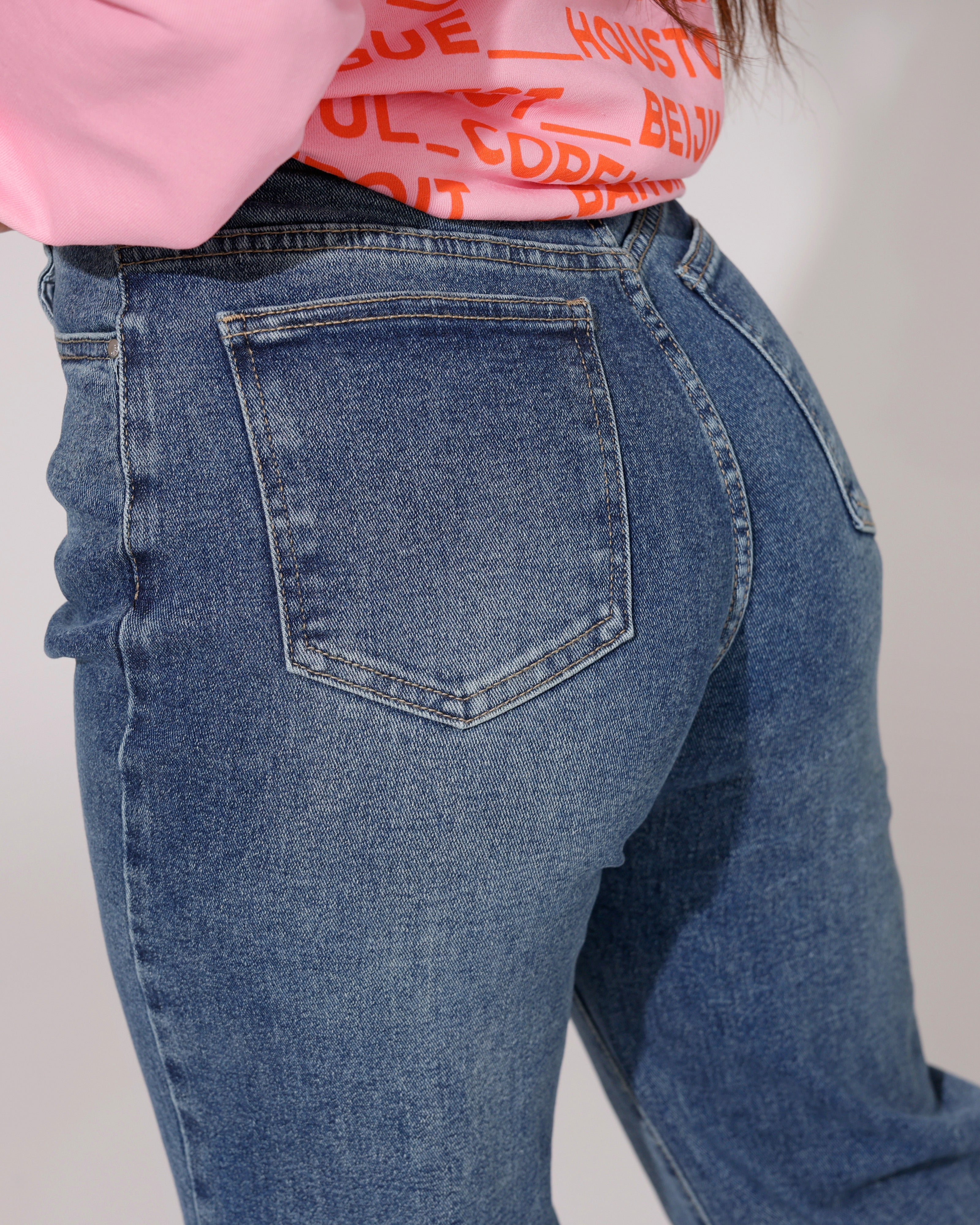 Hello Miss | Wide Leg Jeans Macey-8 Blauw