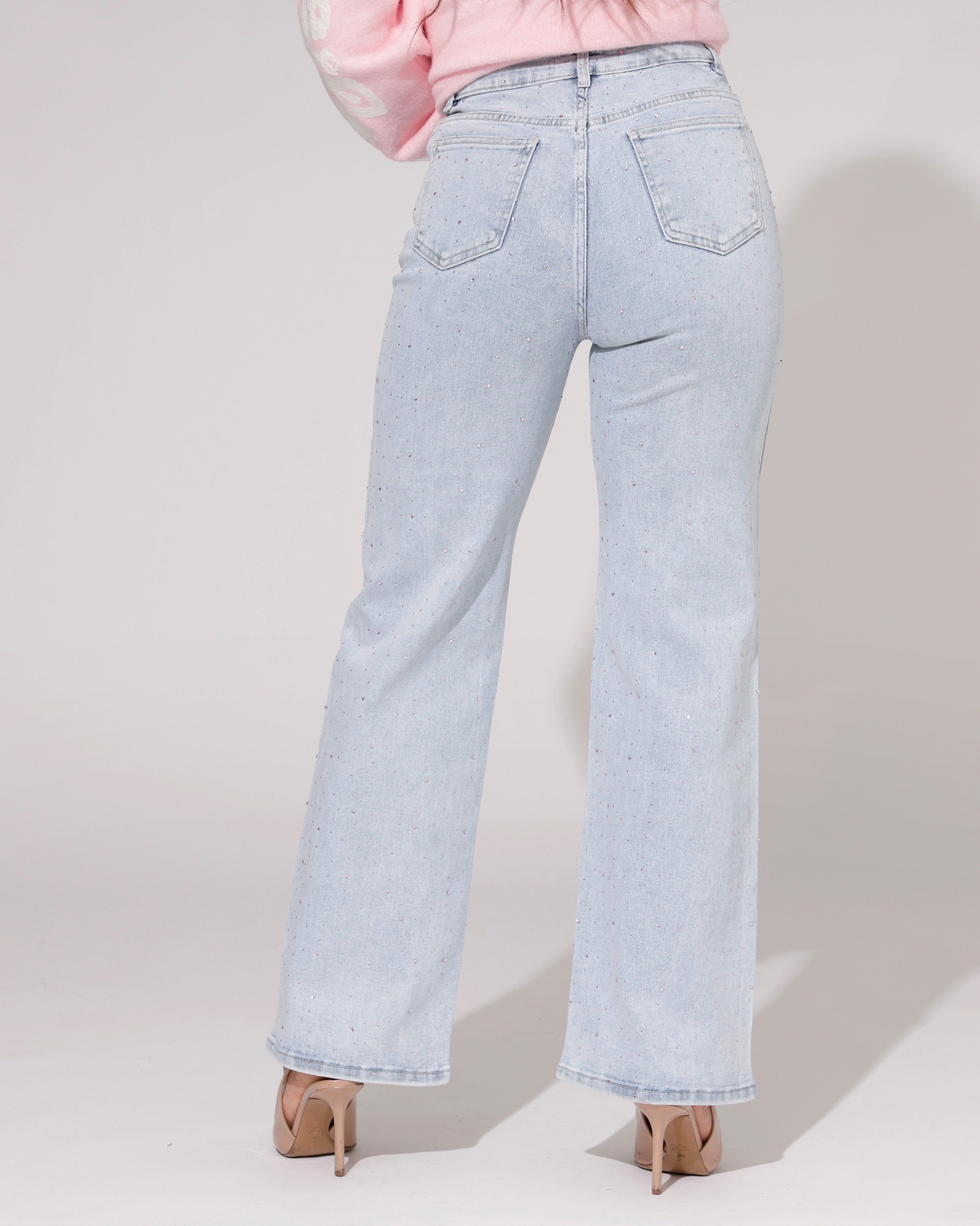 Hello Miss | Wide leg jeans Sharon Lichtblauw