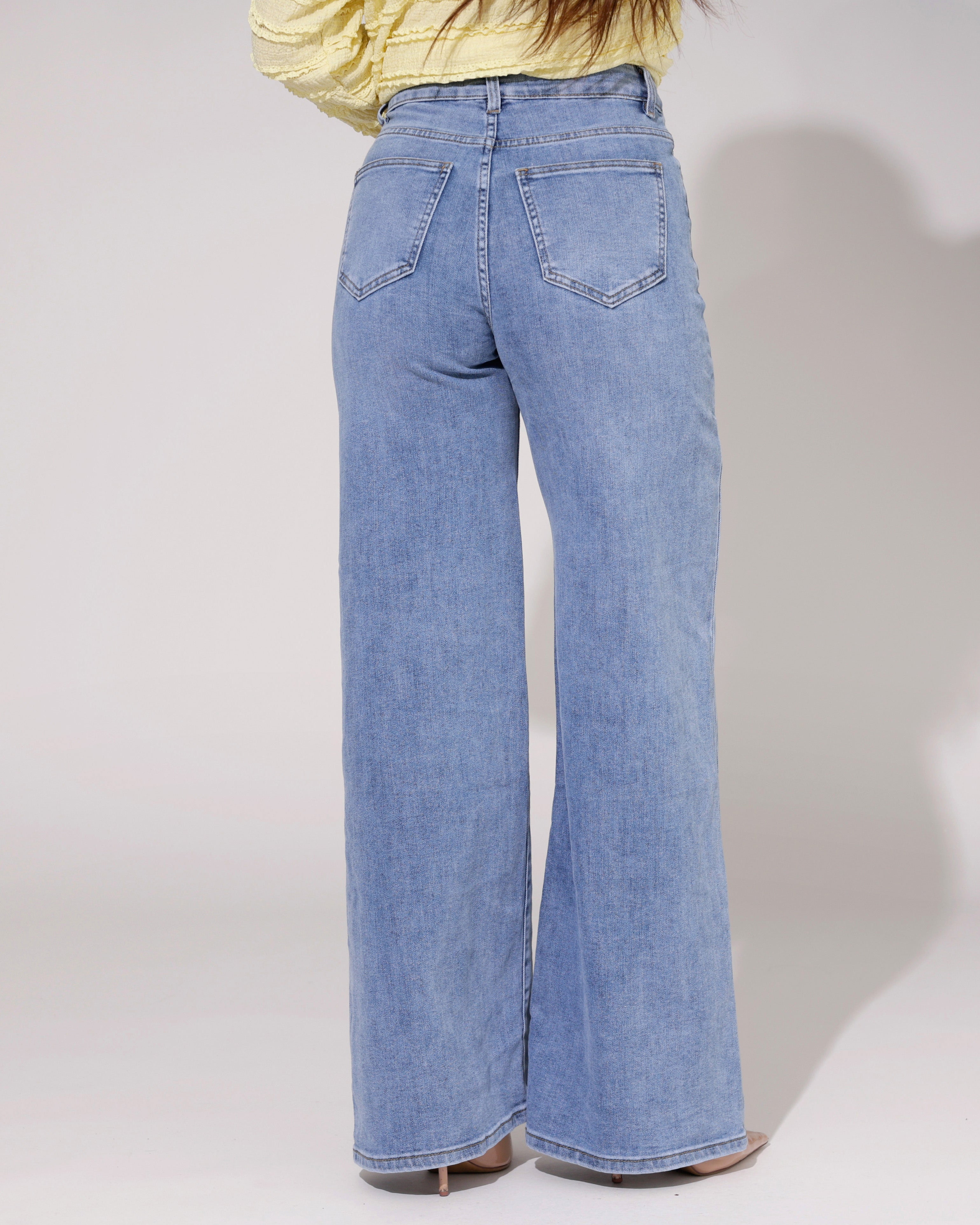 Hello Miss | Wide leg jeans Amber-7 Blauw