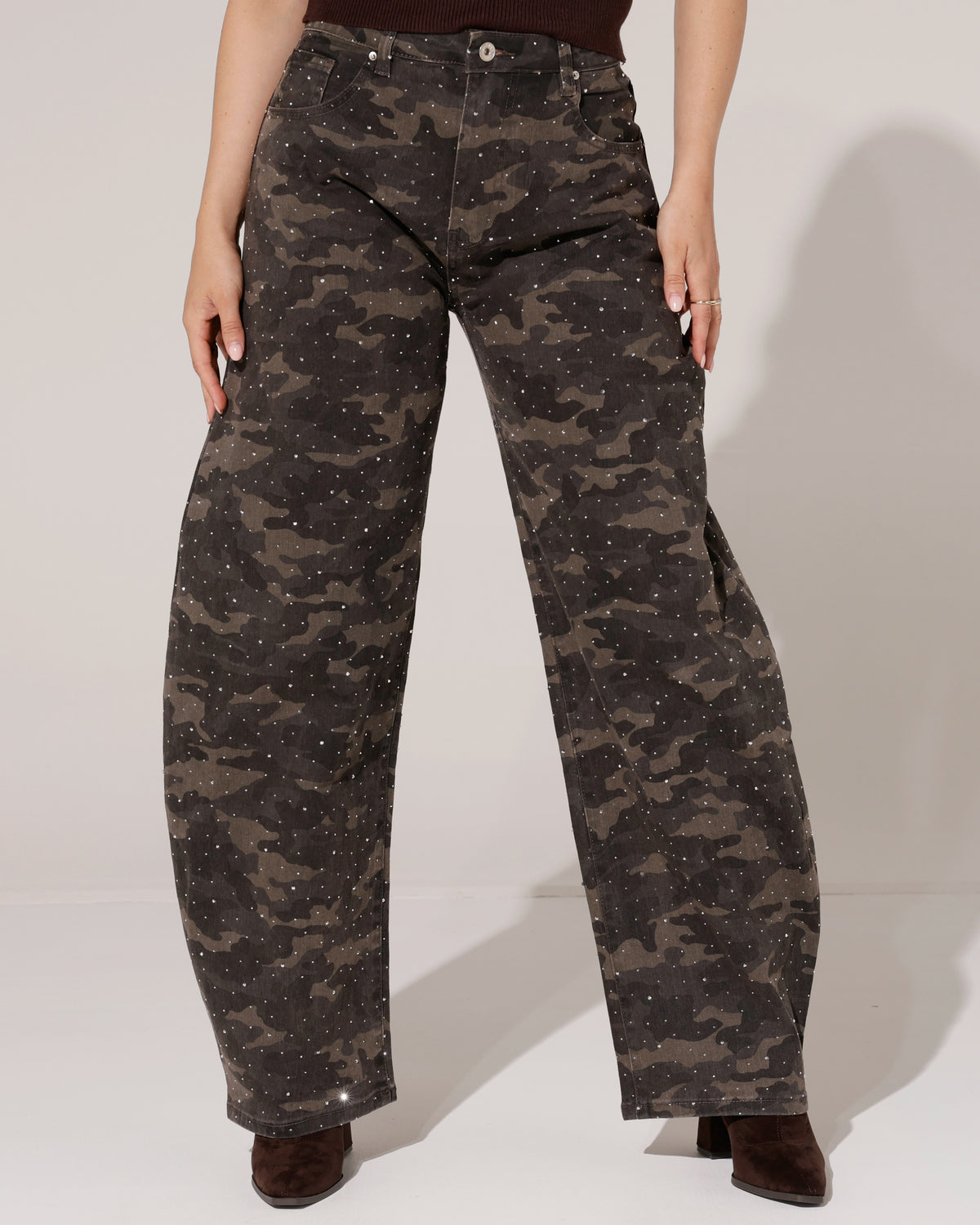 SeeSee Paris | Barrel jeans met strass Jane Army