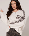 Vest met strepen Amore Taupe