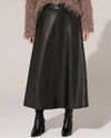 Leatherlook rok Rivana Zwart