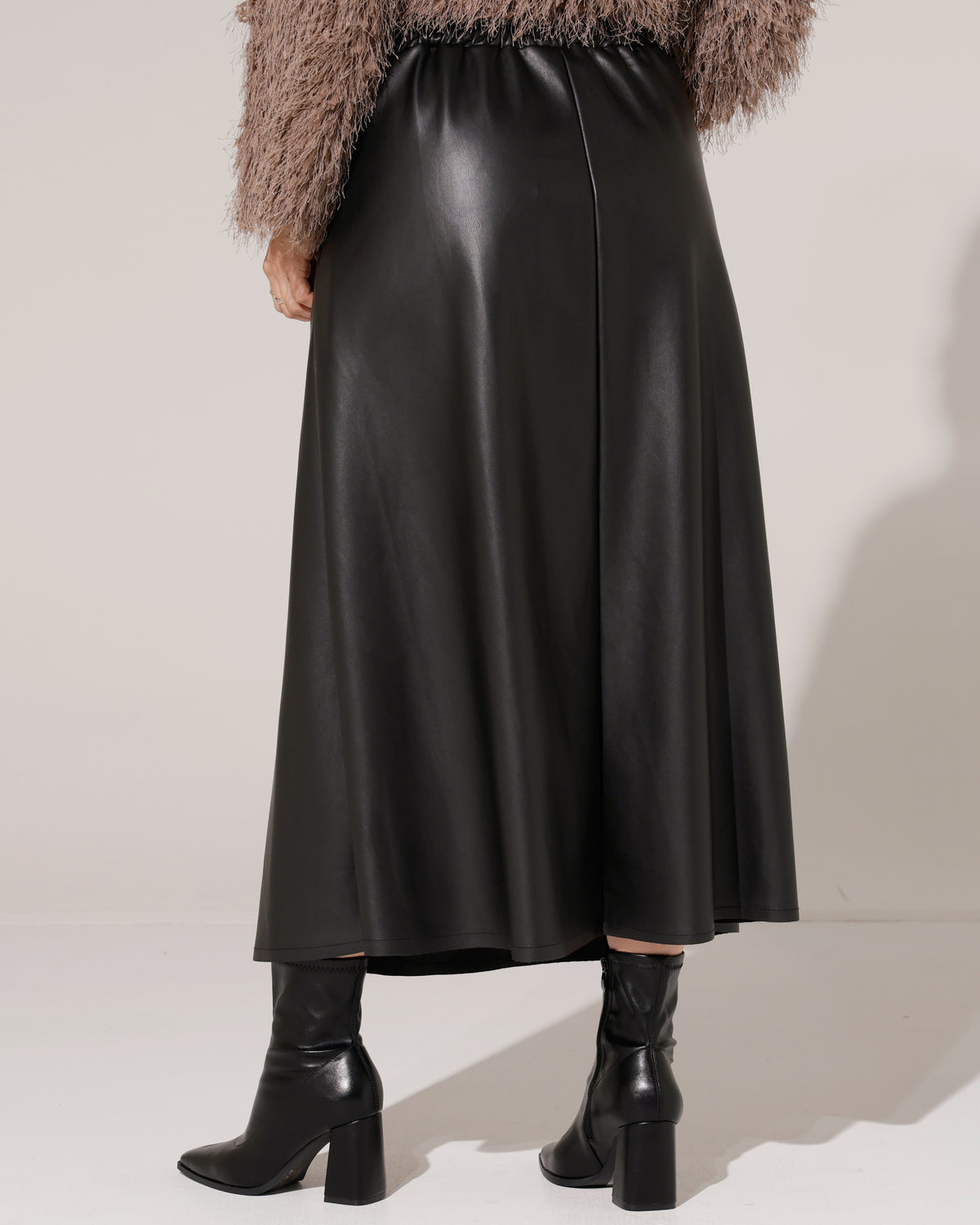Leatherlook rok Rivana Zwart
