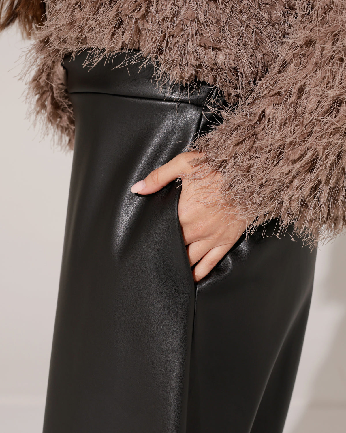 Leatherlook rok Rivana Zwart