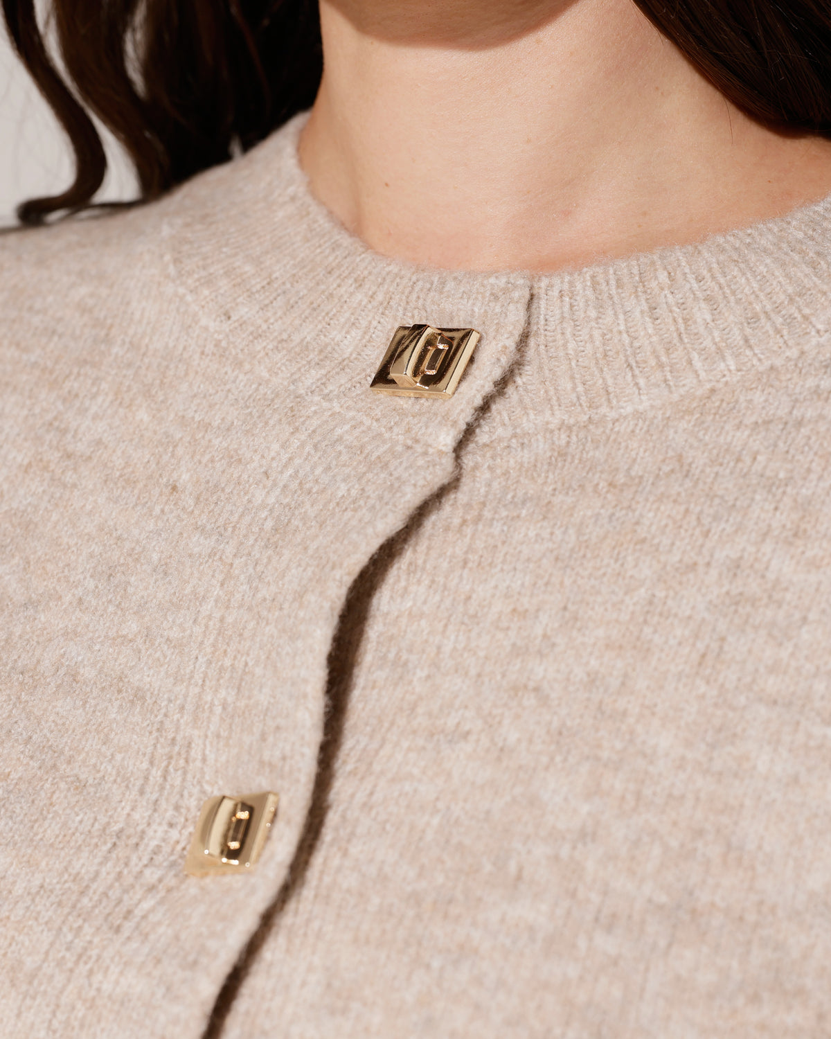 Vest met knopen Lisa Taupe