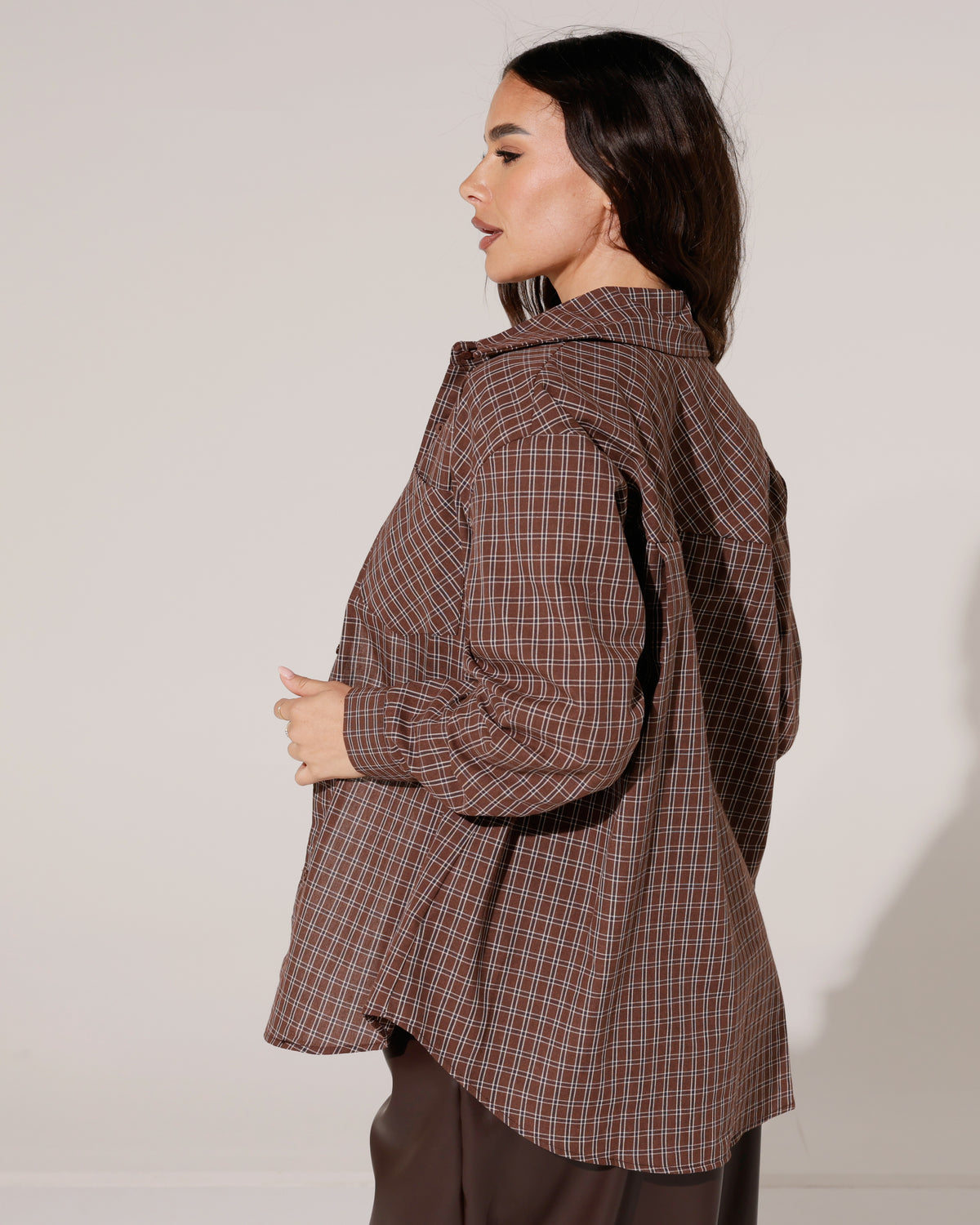 Geruite blouse Eef Bruin