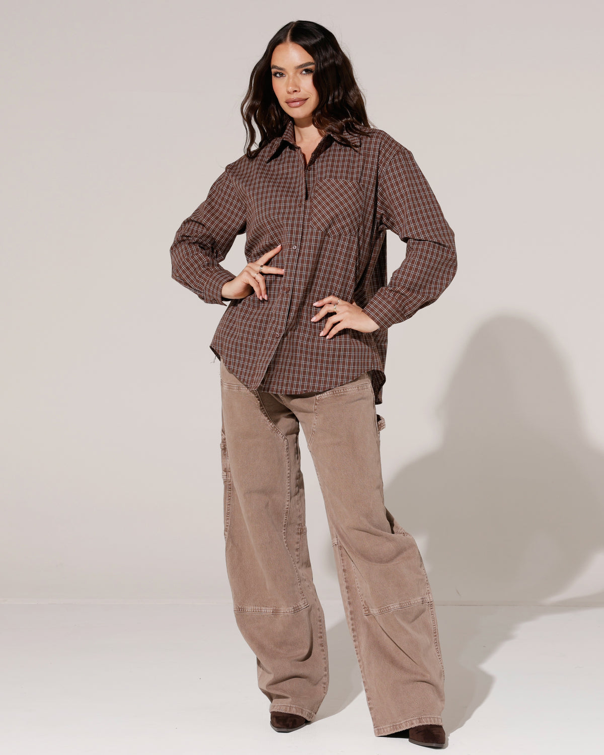 Geruite blouse Eef Bruin