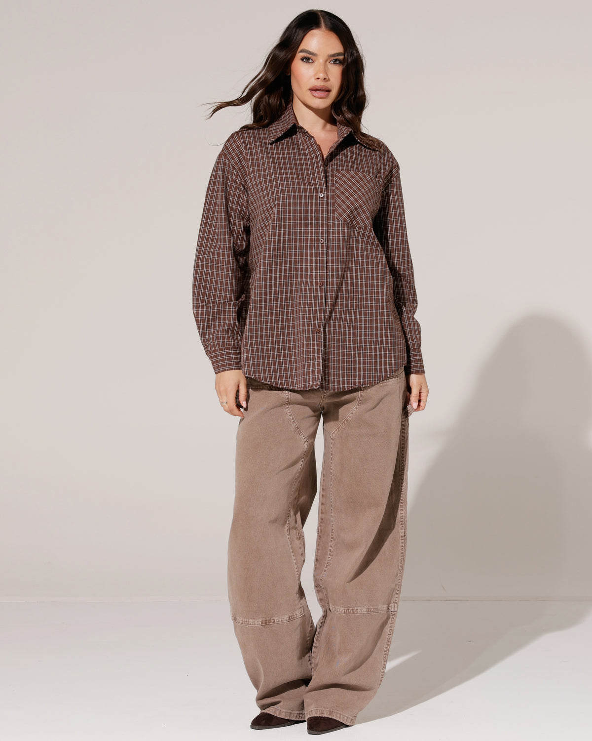 Geruite blouse Eef Bruin