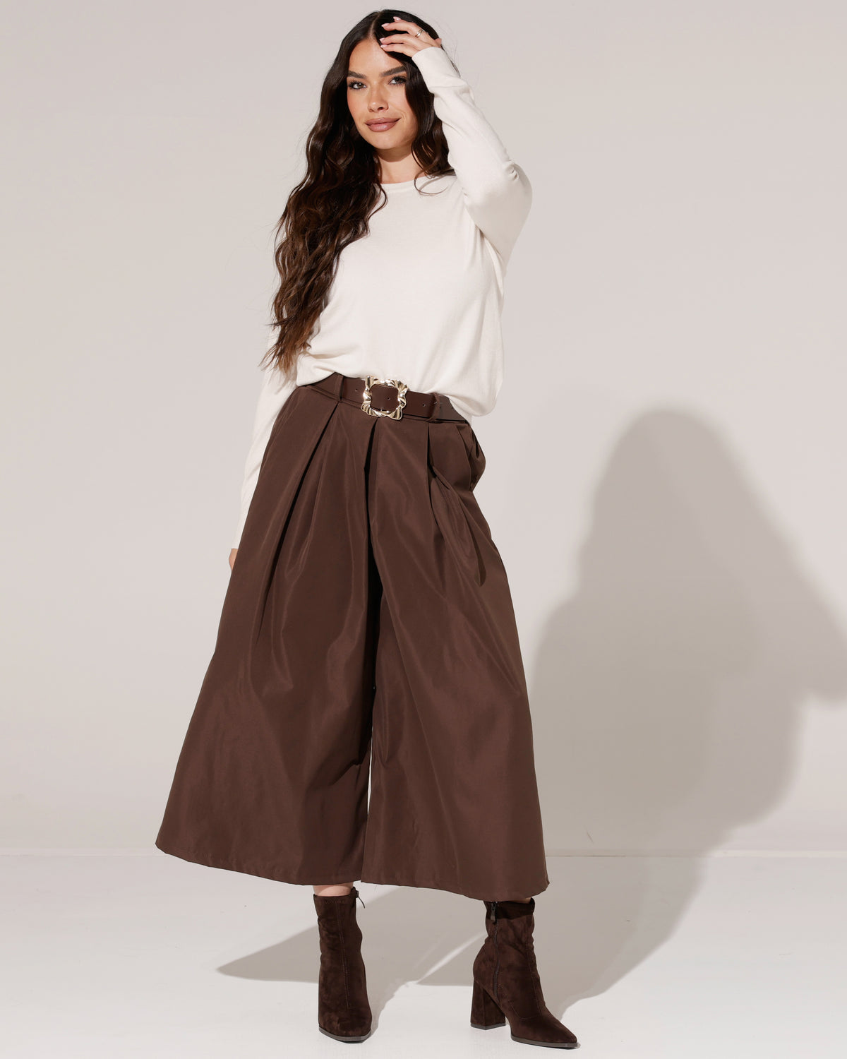 Culotte pantalon met riem Lynn Bruin