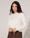 Top met goudkleurige studs Lize Beige
