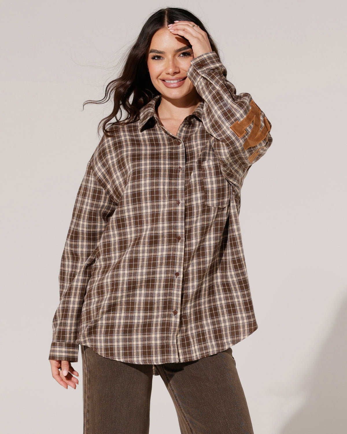 Geruite blouse New York Isa Bruin
