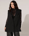 Lang gilet met knopen Macy Zwart
