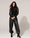 Leatherlook ballon broek Lieve Zwart