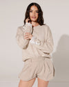 Trui met kanten details Corin Taupe