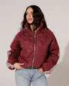 Gewatteerd bomberjacket met strepen Revy Bordeaux