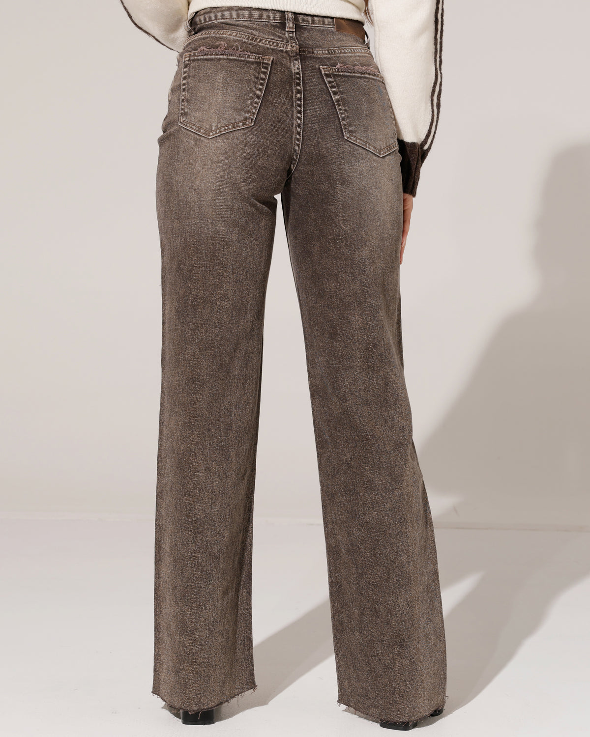Queen Hearts | Wide leg jeans TALL Nina-24 Bruin