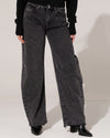 Queen Hearts | Barrel jeans Kyra-6 Zwart