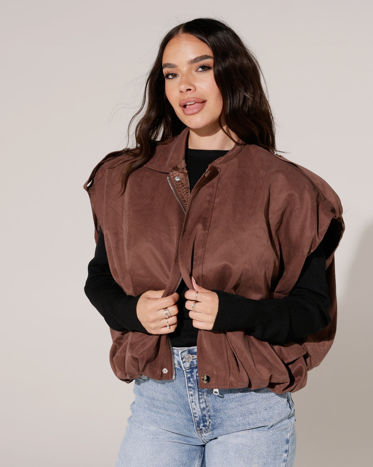 Oversized ballon bodywarmer Rory Bruin