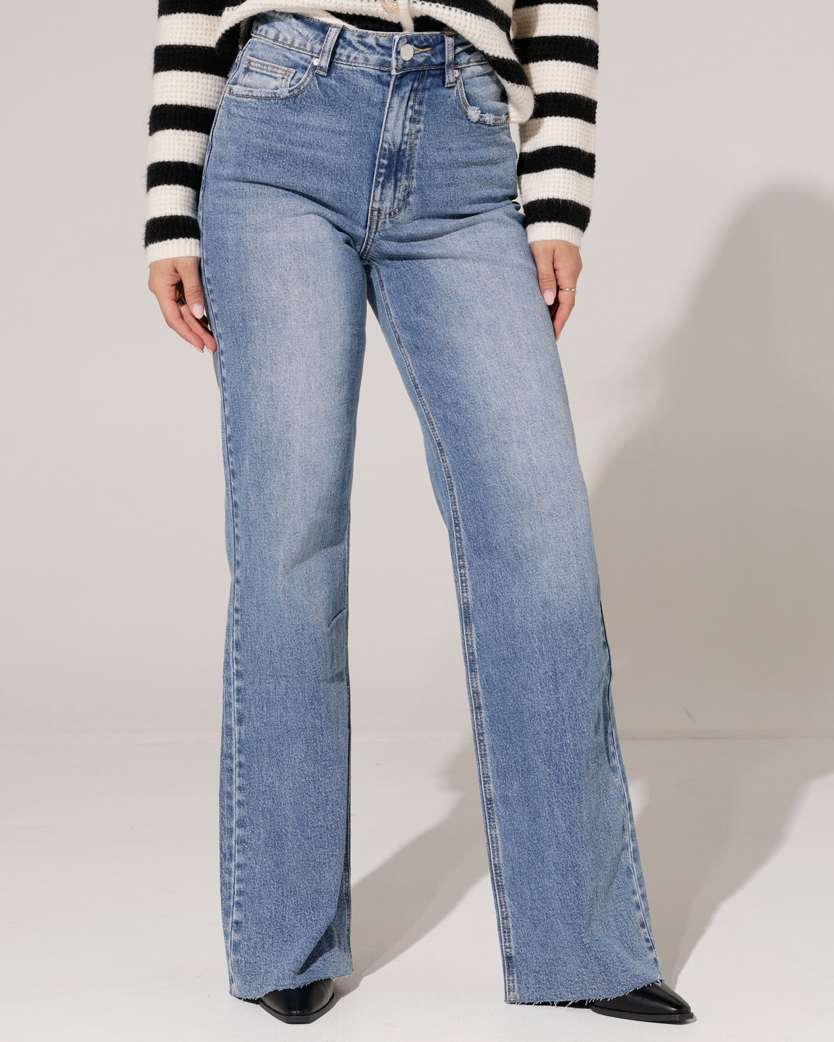 Queen Hearts | Wide leg jeans TALL Nina-9 Donkerblauw