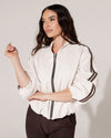 Bomberjacket met strepen Kylie Beige