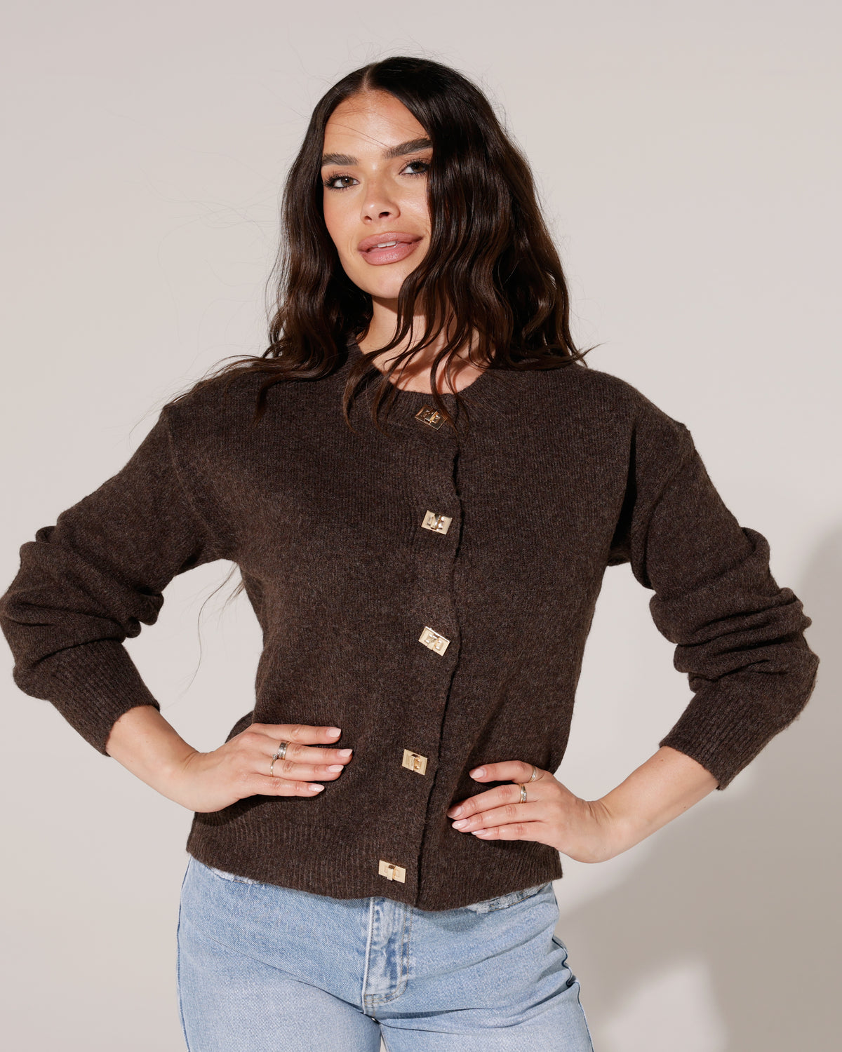 Vest met knopen Lisa Donkerbruin