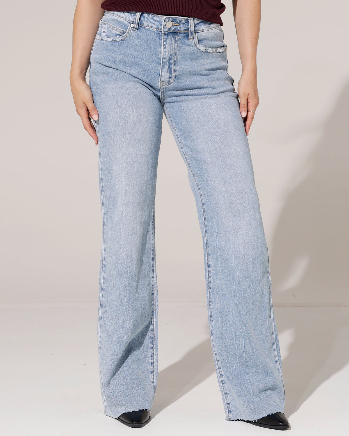 Queen Hearts | Wide leg jeans TALL Nina-1 Blauw