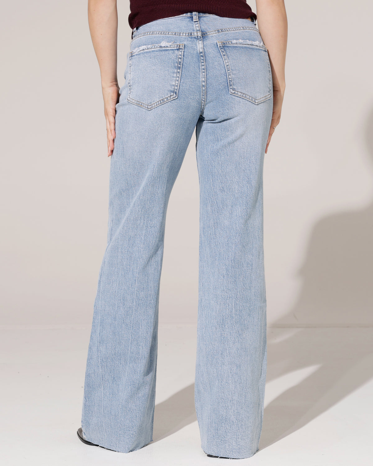 Queen Hearts | Wide leg jeans TALL Nina-1 Blauw