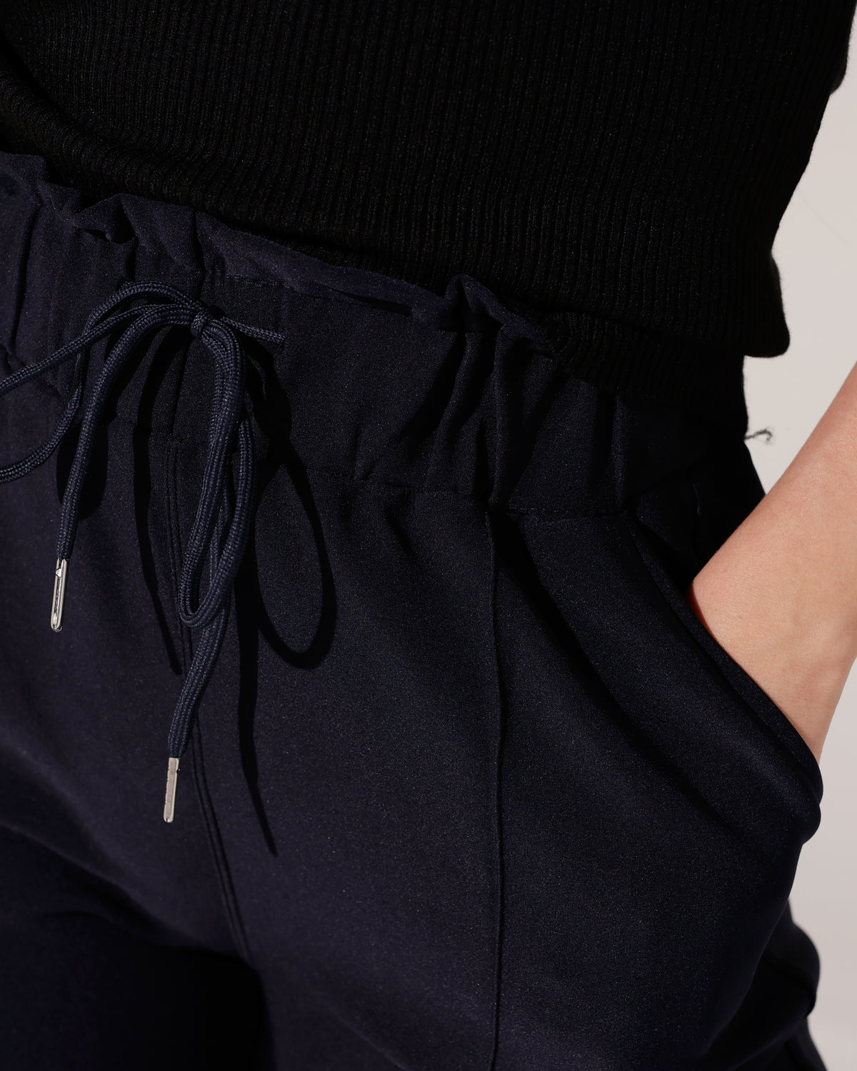 Rechte travelstof broek Zaza Donkerblauw