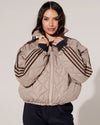 Gewatteerd bomberjacket met strepen Revy Taupe