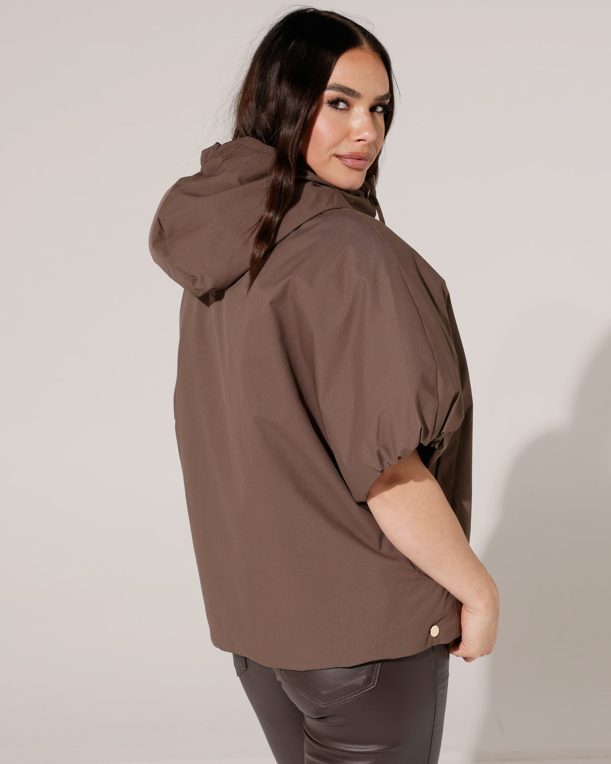 Jacket met capuchon Sammy Donkerbruin
