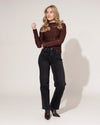 Hello Miss | Wide leg jeans Jill-6 Zwart